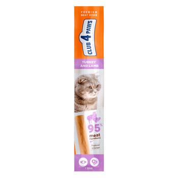 Лакомство для кошек Club 4 Paws Premium с индейкой и ягненком палочка 5г - купить, цены на - фото 1