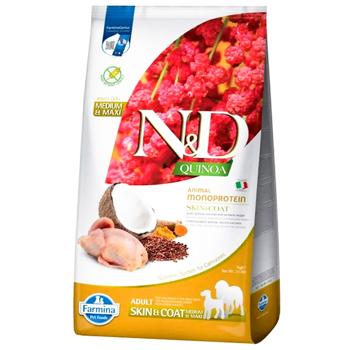 Сухий корм для собак Farmina N&D Quinoa Adult Medium & Maxi 7 кг - перепел, кокос, куркума - купить, цены на MasterZoo - фото 1