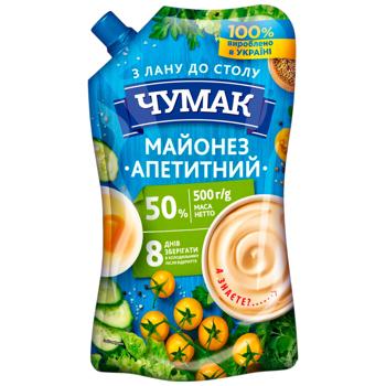 Майонез Чумак Аппетитный 50% 500г - купить, цены на Grono - фото 1