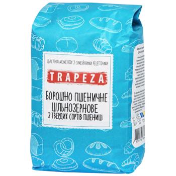Борошно Trapeza Цільнозернове пшеничне  з твердих сортів пшениці 1кг - купити, ціни на КОСМОС - фото 1