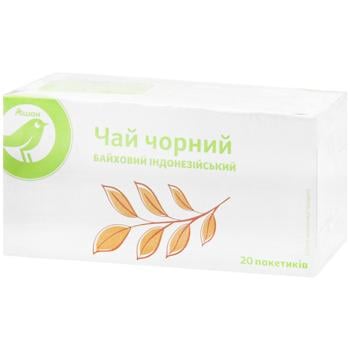 Чай чорний Auchan 1,5г*20шт - купити, ціни на Auchan - фото 1