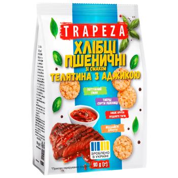 Хлібці Trapeza пшеничні зі смаком телятина з аджикою 90г