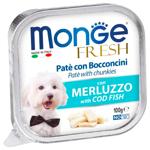 Корм вологий Monge Fresh з тріскою для собак всіх порід 100г