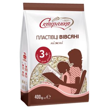 Хлопья овсяные Сквирянка Нежные быстрого приготовления 400г - купить, цены на Идеал - фото 1