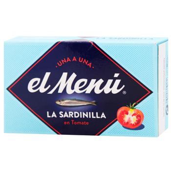 Сардины El Menu Средиземноморские в томате 90г