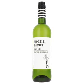 Monsieur Paradis Sauvignon Blanc Dry White Wine 12% 0.75l - buy, prices for COSMOS - photo 1