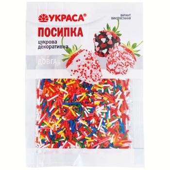 Посыпка Украса сахарная декоративная длинная 15г - купить, цены на Auchan - фото 1