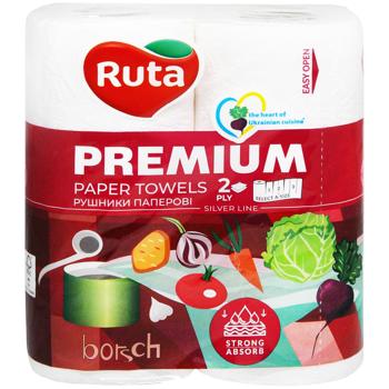 Полотенца бумажные Ruta Premium двухслойные 2шт - купить, цены на КОСМОС - фото 2