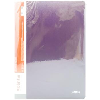 Папка Axent с зажимом сливовая А4