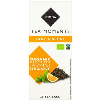 Чай зелений Rioba Tea Moments з жасміном та апельсином 1,5г*25шт