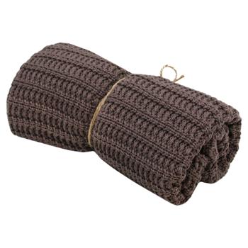 Provence Cotton Chocolate Knitted Pillowcase 45*45cm - buy, prices for ULTRAMARKET - photo 1