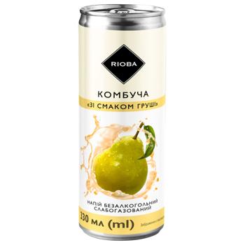 Rioba Kombucha with Pear Flavor 0.33l
