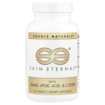 Здоров'я шкіри з диметиламіноетанолом і альфа-ліпоєвою кислотою Source Naturals Skin Eternal 120 таблеток