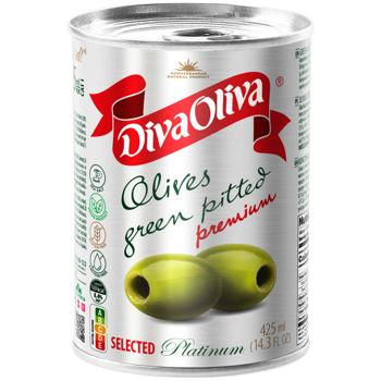Diva Oliva Pitted Green Olives 425ml - buy, prices for METRO - photo 1