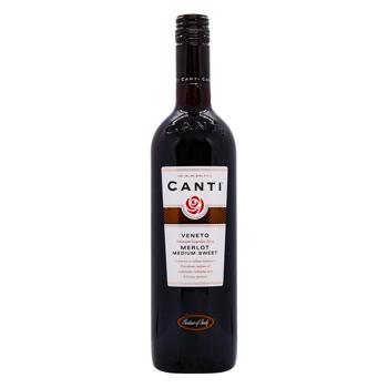 Canti Merlot Veneto Medium Red Semi Sweet Wine 11.5% 0.75l - buy, prices for ULTRAMARKET - photo 1