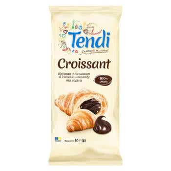 Tendi Croissant with Chocolate and Nut Flavored Filling 65g - buy, prices for - photo 1