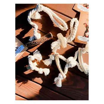 DogsRogs Tsverg1 Deer Antler and Cotton Rope Toy 18cm - buy, prices for MasterZoo - photo 2