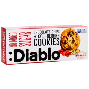Diablo Sugar Free Cookies with Chocolate Chips and Goji Berries 135g - buy, prices for WINETIME - photo 3