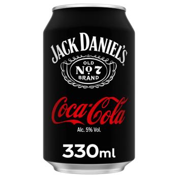 Jack Daniel's Tennessee Whiskey Coca-Cola Low-Alcohol Drink 5% 0.33l - buy, prices for Auchan - photo 1
