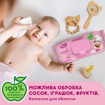 Серветки вологі Smile Baby для новонароджених з клапаном 72шт - купити, ціни на - фото 3