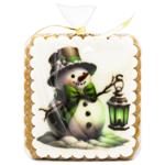 Dobryk Snowman with Lantern Gingerbread with White Chocolate