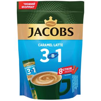 Напій кавовий Jacobs Caramel Latte 3в1 12,3г*8шт - купити, ціни на МегаМаркет - фото 1