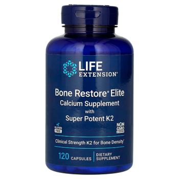 Кальцій і суперактивний вітамін К2 Life Extension Bone Restore Elite 120 капсул - купити, ціни на Біотус - фото 1