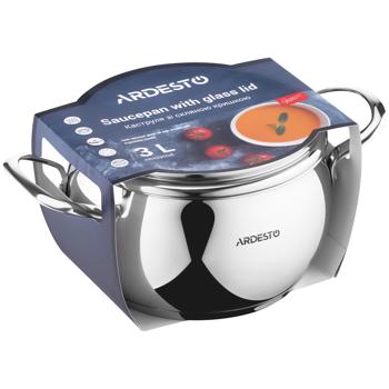 Ardesto Gemini Liguria Saucepan with Glass Lid 3l