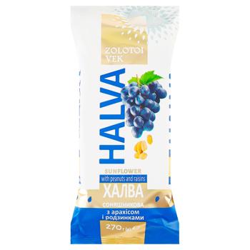 Zolotoi Vek Sunflower Halva with Peanuts and Raisins 270g - buy, prices for Ideal - photo 1