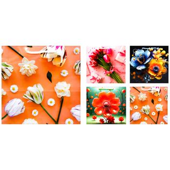 Пакет подарунковий 24х23х10см в асортименті - купити, ціни на КОСМОС - фото 1