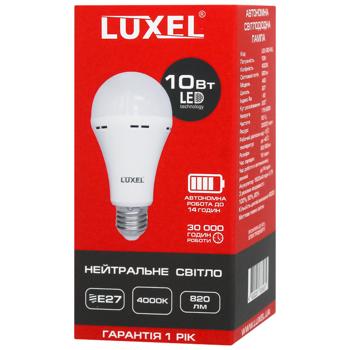 Luxel Autonomous LED Lamp А60 10W E27 4000K 060-NEL