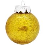 Bezant Glitter Transparent Gold Christmas Tree Ball 6cm