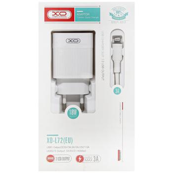 Мережевий зарядний пристрій XO 3 USB + Lightning - купити, ціни на Auchan - фото 2