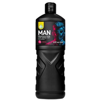 Auchan Man Grapefruit and Bergamot Shower Gel-Shampoo 2in1 400ml - buy, prices for Auchan - photo 1