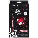 Набор Kite Aggretsuko бейдж на липучке и подвеска 2шт