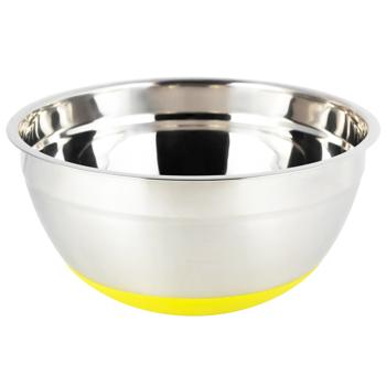 Kamille КМ4348 Steel Bowl with Silicone/Anti-slip Bottom 22*10cm