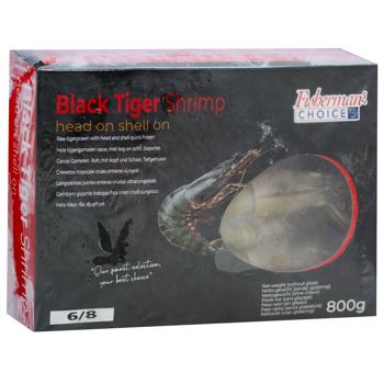 Fisherman's Choice Frozen Black Tiger Shrimps with Head 6/8 800g - buy, prices for - photo 3