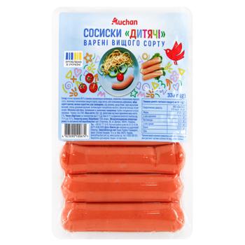 Auchan Children's sausages boiled premium 330g - buy, prices for Auchan - photo 1