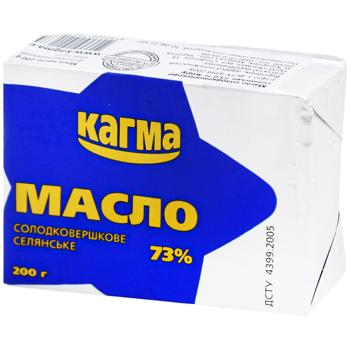Масло Кагма Селянське солодковершкове 73% 200г