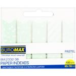 Buromax Pastel Mint Paper Bookmarks 65x18mm 100 sheets