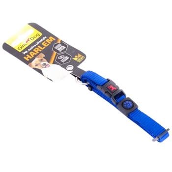 GimDog Harlem Nylon Dog Collar 46-66cm/25mm Blue