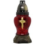 Лампада Оском Плюс №18-10 зі свічкою скло 18см в асортименті