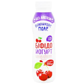 Voloshkove Pole Cherry Lactose-Free Bifidoyogurt 1.5% 350g - buy, prices for NOVUS - photo 1