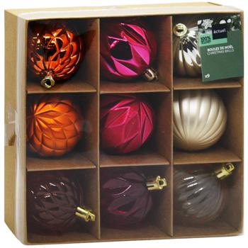 Куля ялинкові Actuel 5,8см 9шт - купити, ціни на - фото 3