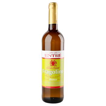Вино Entre Fragolino Salute Bianco белое полусладкое 9-13% 0,75л - купить, цены на Идеал - фото 1
