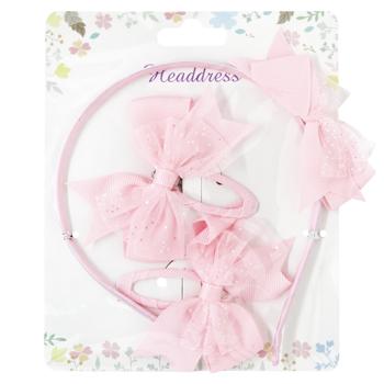 Greenwich Headband 12.5cm and Hairpins 7.5cm 2pcs with Glitter Hair Accessories Set