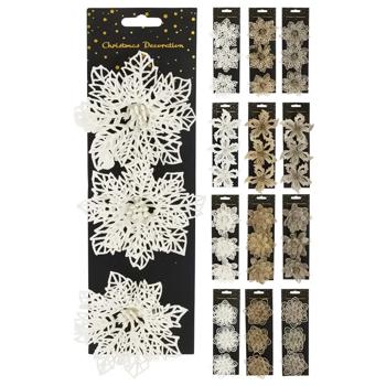 Mondex Flower Clip-on Decoration 3pcs in assortment