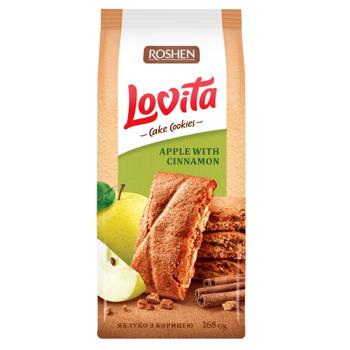 Печенье Roshen Lovita Cake Cookies сдобное яблоко-корица 168г - купить, цены на - фото 2
