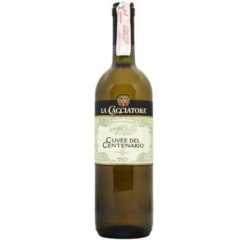 Вино La Cacciatora Cuvee Del Centenario белое сухое 11-12% 0,75л - купить, цены на AlcoHub - фото 1