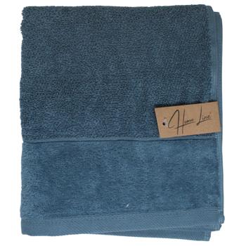 Рушник махр. HomeLine Валенсія 40х70 см Синій 177650 - купить, цены на КОСМОС - фото 1